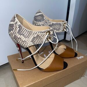 Snake print louboutin heels